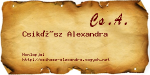 Csikász Alexandra névjegykártya