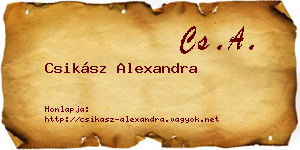 Csikász Alexandra névjegykártya