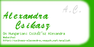 alexandra csikasz business card
